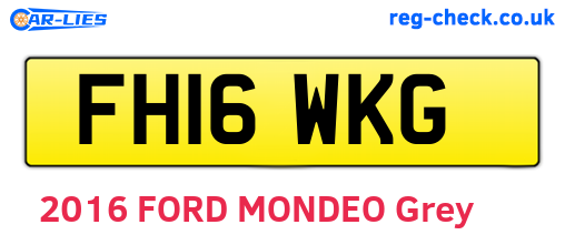 FH16WKG are the vehicle registration plates.