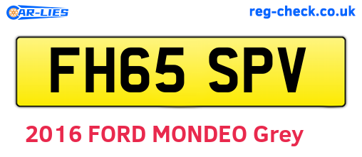 FH65SPV are the vehicle registration plates.