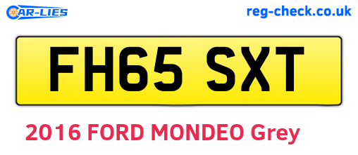 FH65SXT are the vehicle registration plates.