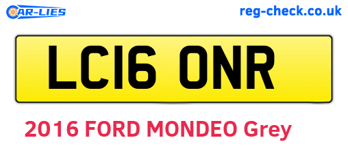 LC16ONR are the vehicle registration plates.