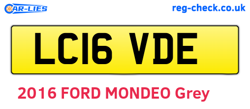 LC16VDE are the vehicle registration plates.