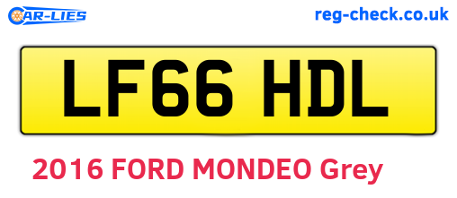 LF66HDL are the vehicle registration plates.