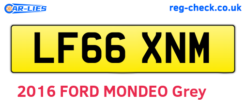 LF66XNM are the vehicle registration plates.