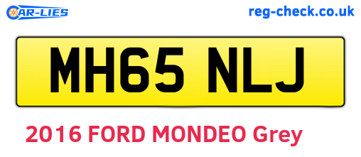 MH65NLJ are the vehicle registration plates.
