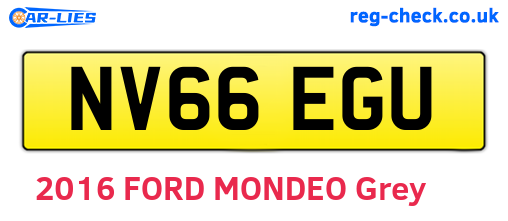 NV66EGU are the vehicle registration plates.