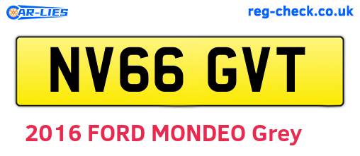 NV66GVT are the vehicle registration plates.