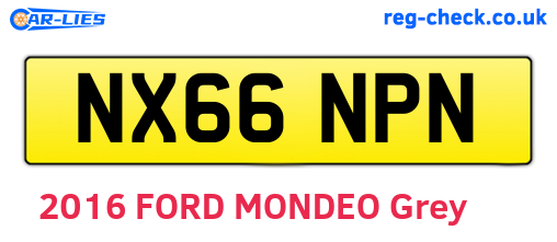 NX66NPN are the vehicle registration plates.