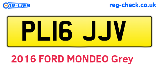 PL16JJV are the vehicle registration plates.