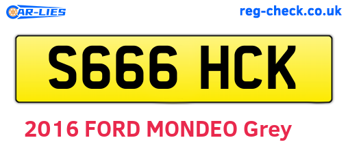 S666HCK are the vehicle registration plates.