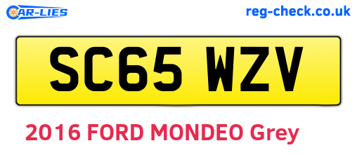 SC65WZV are the vehicle registration plates.