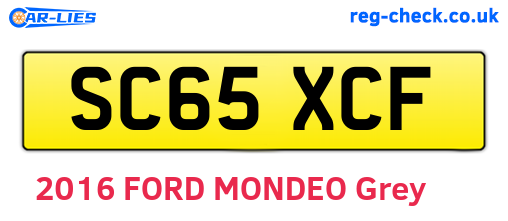 SC65XCF are the vehicle registration plates.