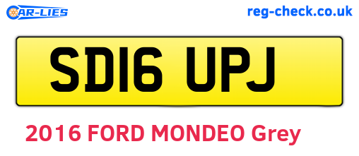 SD16UPJ are the vehicle registration plates.