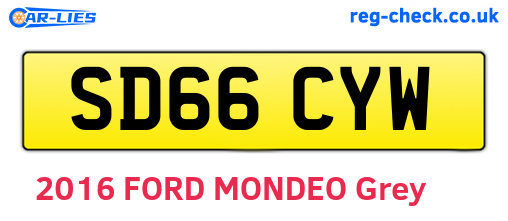SD66CYW are the vehicle registration plates.