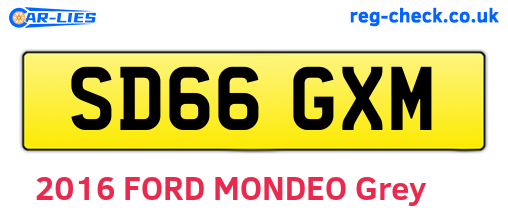 SD66GXM are the vehicle registration plates.