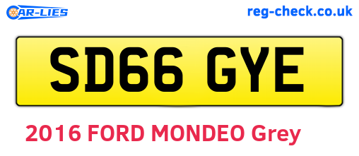 SD66GYE are the vehicle registration plates.