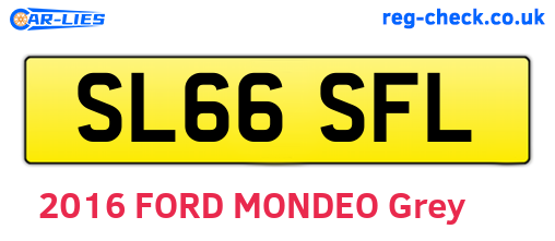 SL66SFL are the vehicle registration plates.