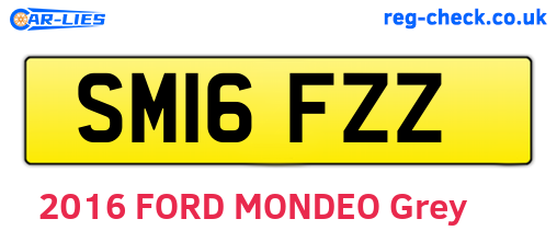 SM16FZZ are the vehicle registration plates.