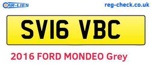 SV16VBC are the vehicle registration plates.