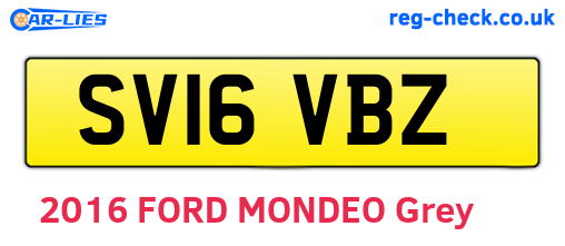 SV16VBZ are the vehicle registration plates.