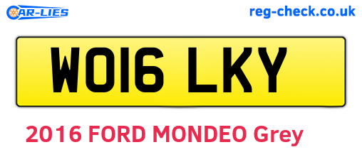 WO16LKY are the vehicle registration plates.