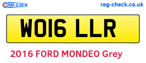 WO16LLR are the vehicle registration plates.