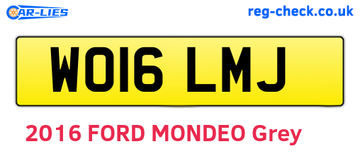 WO16LMJ are the vehicle registration plates.