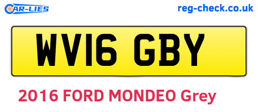 WV16GBY are the vehicle registration plates.