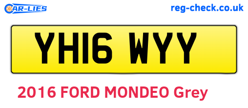 YH16WYY are the vehicle registration plates.
