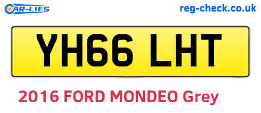 YH66LHT are the vehicle registration plates.