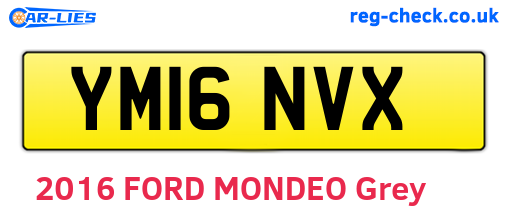 YM16NVX are the vehicle registration plates.