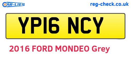YP16NCY are the vehicle registration plates.
