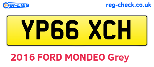 YP66XCH are the vehicle registration plates.