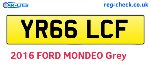 YR66LCF are the vehicle registration plates.