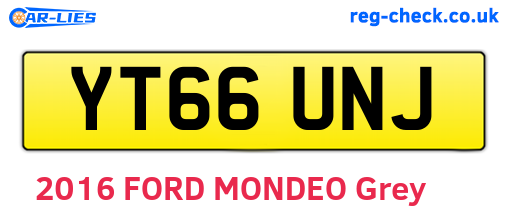 YT66UNJ are the vehicle registration plates.