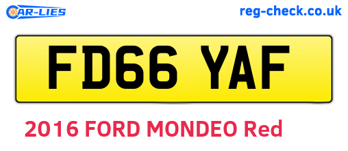 FD66YAF are the vehicle registration plates.