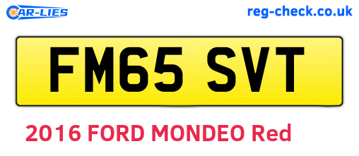 FM65SVT are the vehicle registration plates.