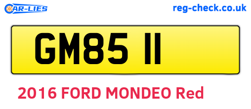 GM8511 are the vehicle registration plates.