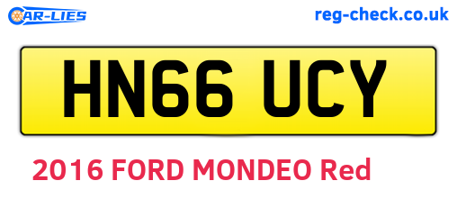 HN66UCY are the vehicle registration plates.