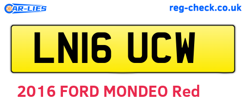 LN16UCW are the vehicle registration plates.