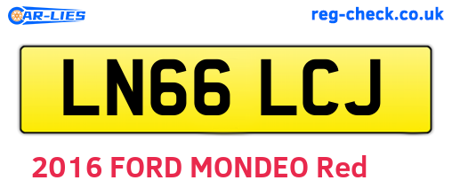 LN66LCJ are the vehicle registration plates.