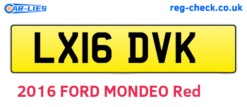 LX16DVK are the vehicle registration plates.
