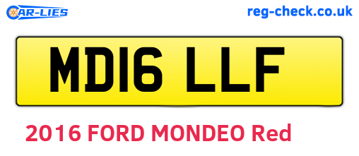 MD16LLF are the vehicle registration plates.
