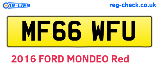 MF66WFU are the vehicle registration plates.