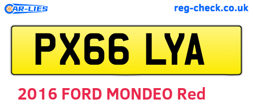 PX66LYA are the vehicle registration plates.