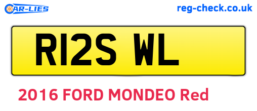 R12SWL are the vehicle registration plates.