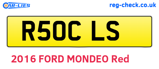 R50CLS are the vehicle registration plates.