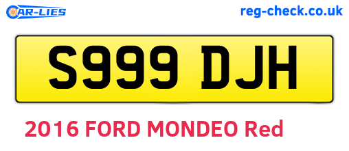 S999DJH are the vehicle registration plates.