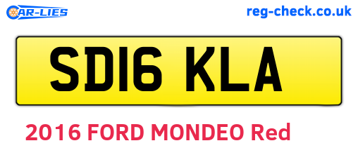 SD16KLA are the vehicle registration plates.