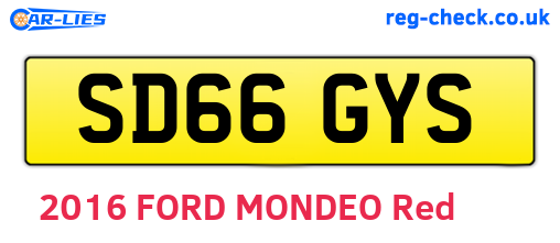 SD66GYS are the vehicle registration plates.