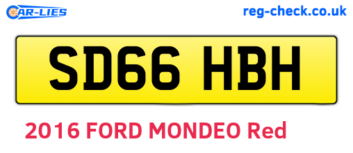 SD66HBH are the vehicle registration plates.